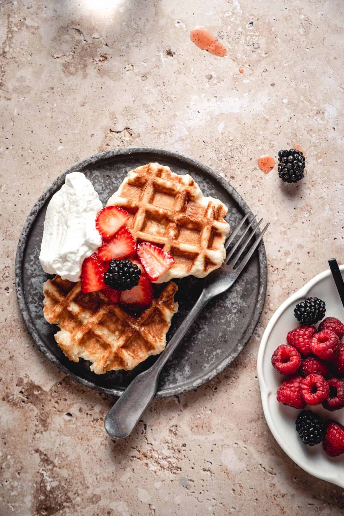 Belgian pearl sugar waffles