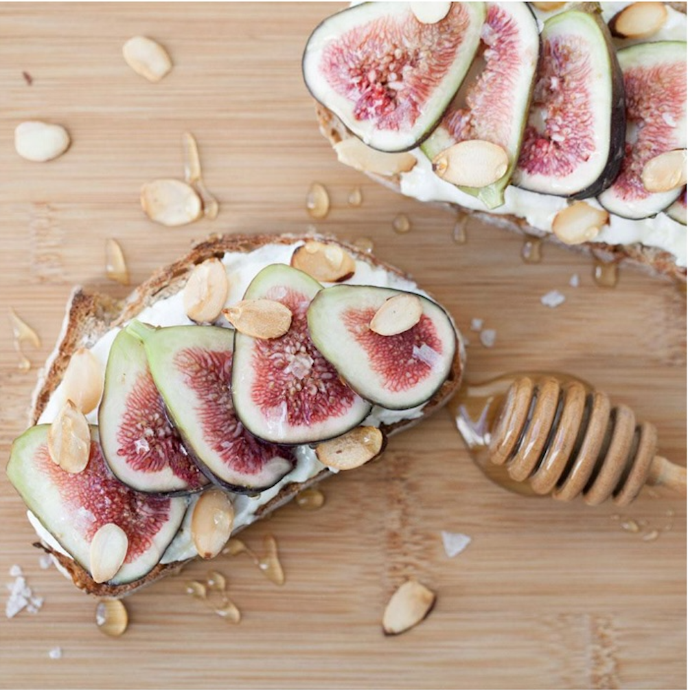 fig ricotta toast