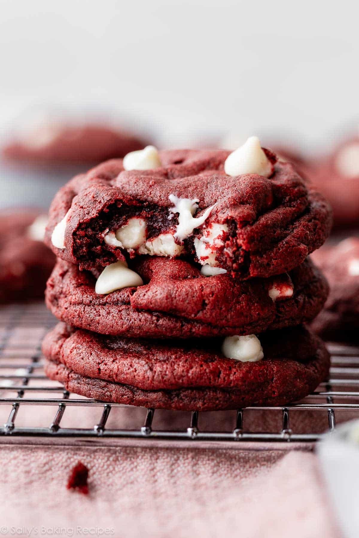 Red Velvet Chocolate Chip Cookies