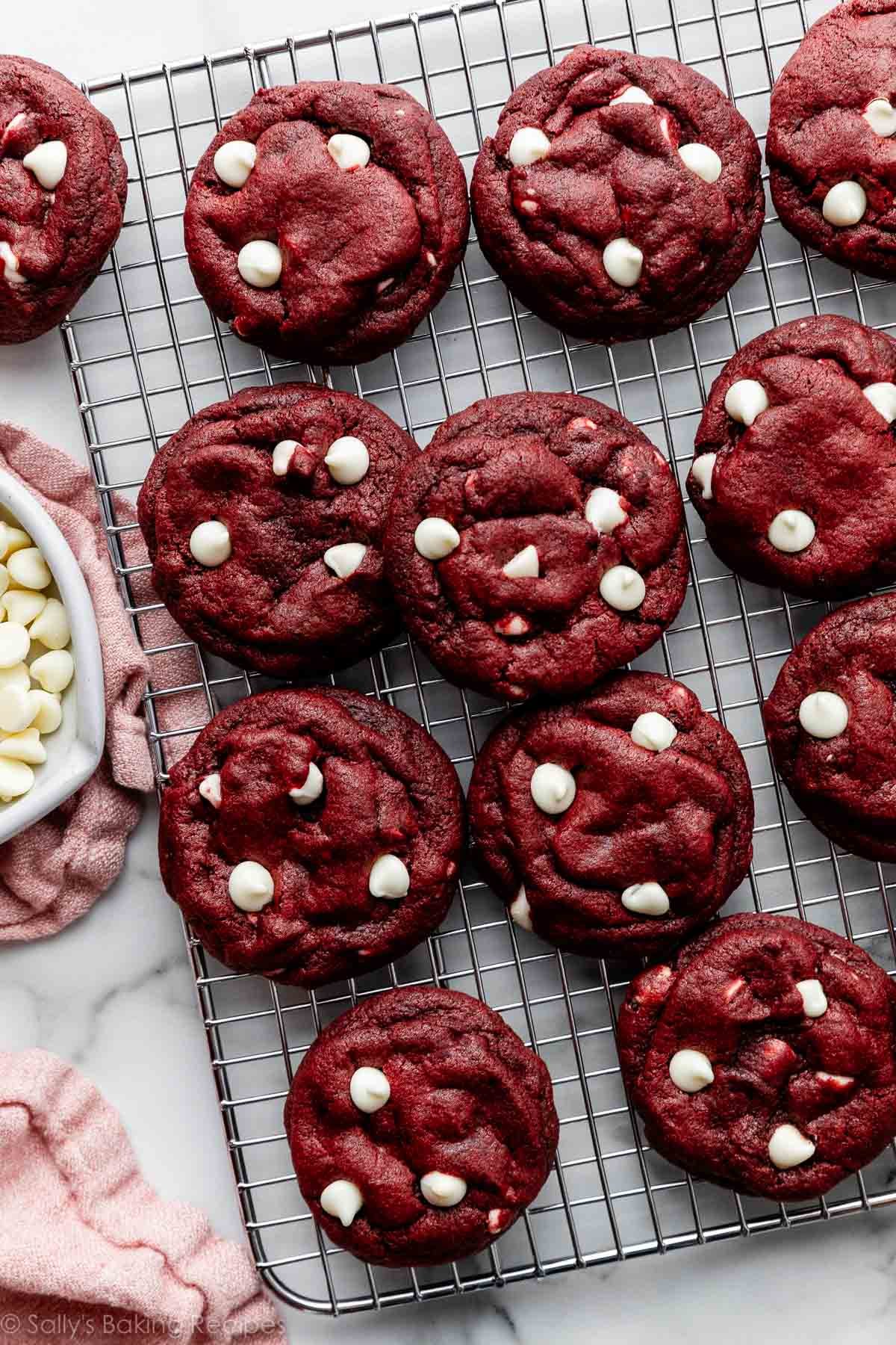 Red Velvet White Chocolate Chip Cookies